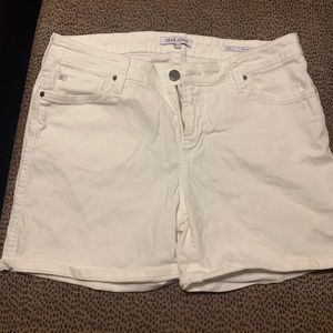 Dear John white denim shorts